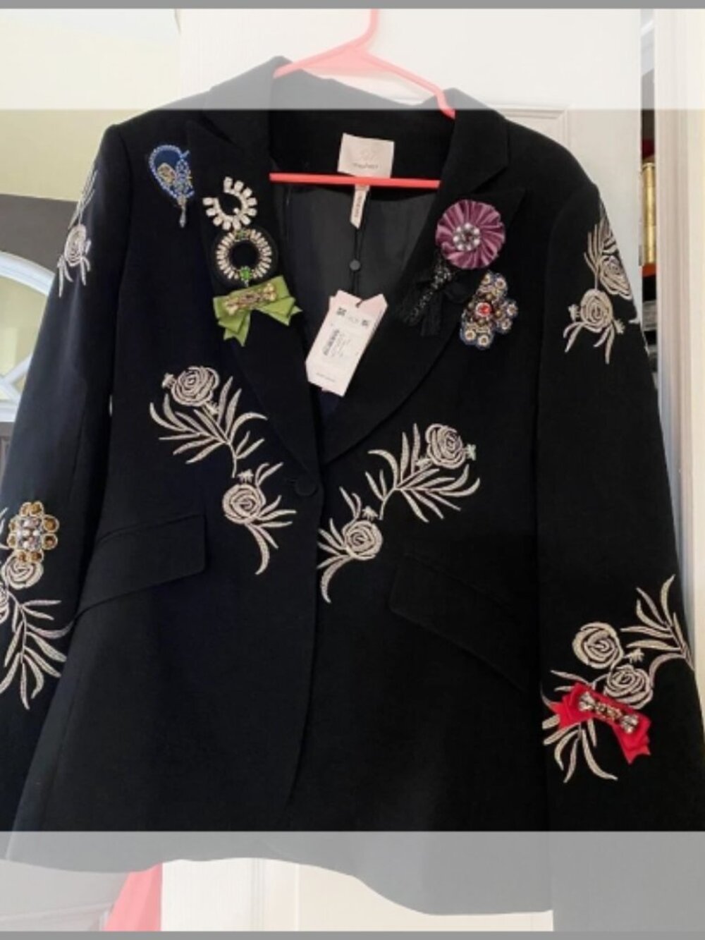 Cinq a Sept NWT Heritage Rose Cheyenne Embroidered Blazer (ORIG.$695) (SIZE 8) - Picture 4 of 6